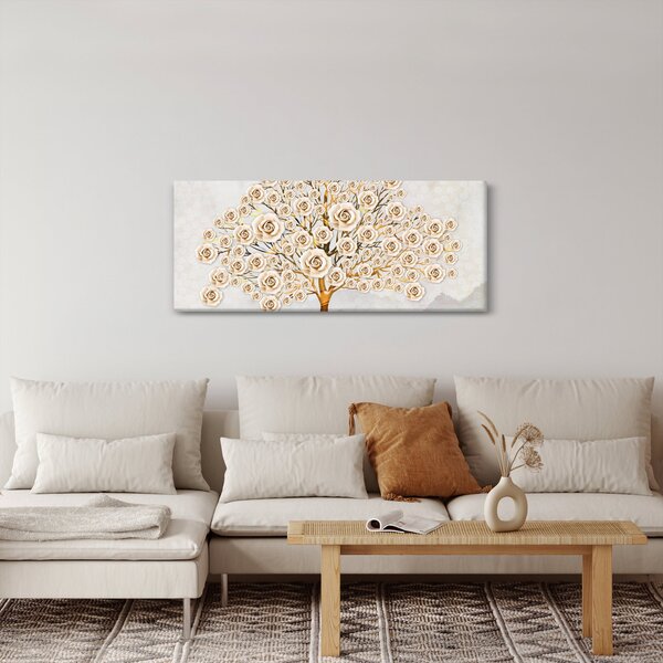 Tablou cu copac cu flori (120x50 cm)