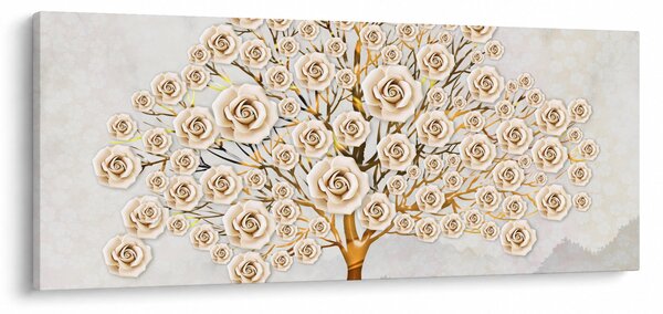 Tablou cu copac cu flori (120x50 cm)