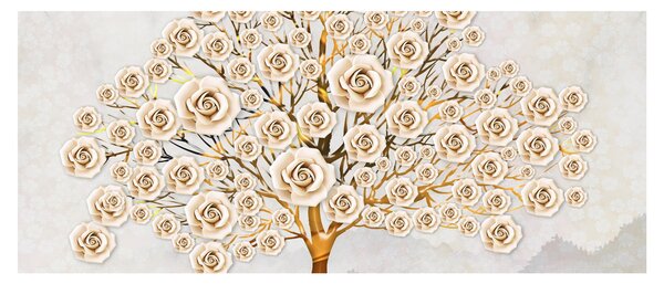Tablou cu copac cu flori (120x50 cm)