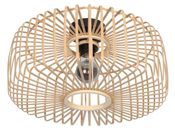 Steinhauer Plachetă Bloeba, Ø 50 cm, lemn, natural, E27, reglabil, Lemn, Camera de zi / sufragerie, Bamboo, Scandinavă