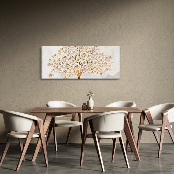 Tablou cu copac cu flori (120x50 cm)