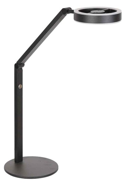 Steinhauer Lampa de masă LED Ringlux, negru, metal, reglabilă, reglabil, Negru, Camera de zi / sufragerie, Metal, Modern