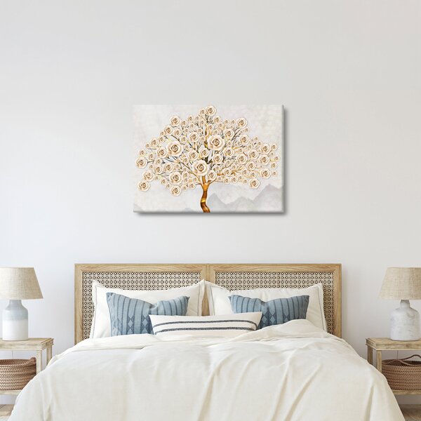 Tablou cu copac cu flori (70x50 cm)