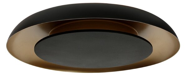 Steinhauer Plafonieră LED Golden Veil, negru/auriu, dimabil, metal, reglabil, Negru, Camera de zi / sufragerie, Metal, Modern