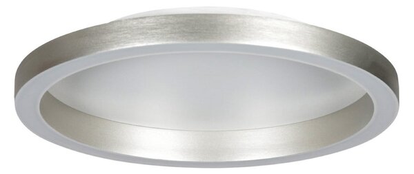 Steinhauer Plafonieră LED Ringlux, gri oțel, Ø 40 cm, metal, 2.700 K, reglabil, Metalic, Camera de zi / sufragerie, Metal, Modern