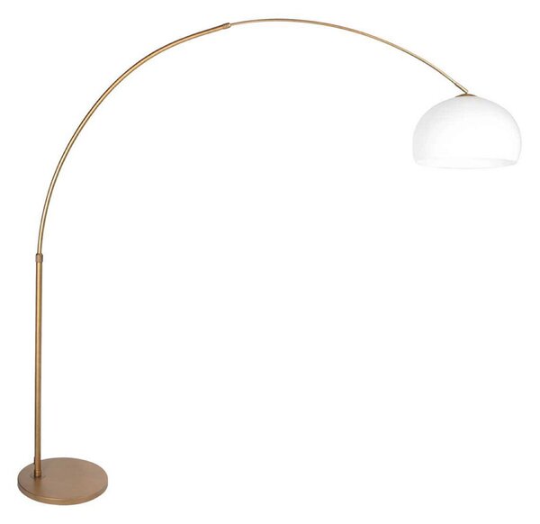 Steinhauer Lampadar de podea cu arc Sparkled Light bronz/alb 240 cm plastic, reglabil, Bronz / Alamă Veche, Camera de zi / sufragerie, Metal, Modern