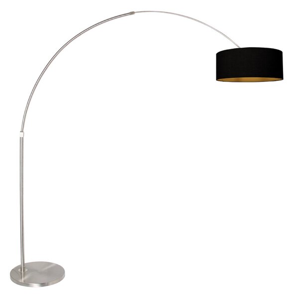 Steinhauer Lampadar cu arc Sparkled Light oțel/negru-auriu 240 Chintz, reglabil, Metalic, Camera de zi / sufragerie, Metal, Modern, Umbrelă în picioare