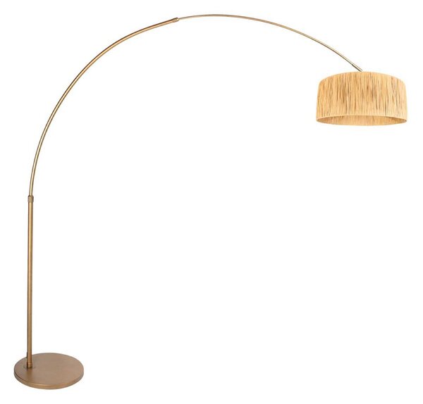 Steinhauer Lampadar de podea cu arc Sparkled Light bronz/maro 240 cm iarbă mare, reglabil, Bronz / Alamă Veche, Camera de zi / sufragerie, Metal, Modern