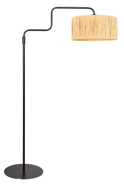 Steinhauer Lampadar Bloeba, negru/maro, înălțime 165 cm, iarbă de mare, Negru, Camera de zi / sufragerie, Metal, Modern