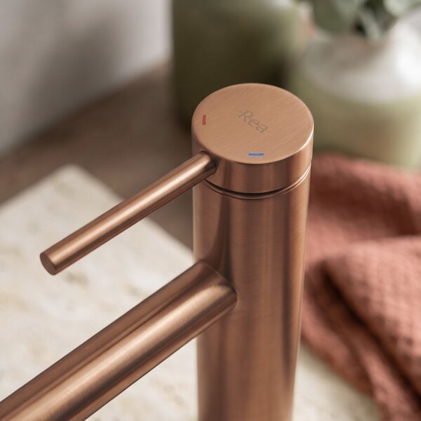 Baterie pentru baie Rea Spot Brush Copper Low