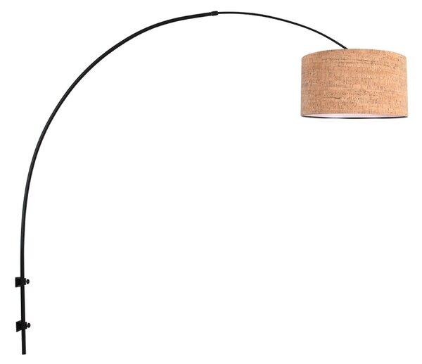 Steinhauer Aplică de perete Sparkled Light, negru/maro, înălțime 240 cm, plută, reglabil, Maro / Rugină, Camera de zi / sufragerie, Altele, Modern