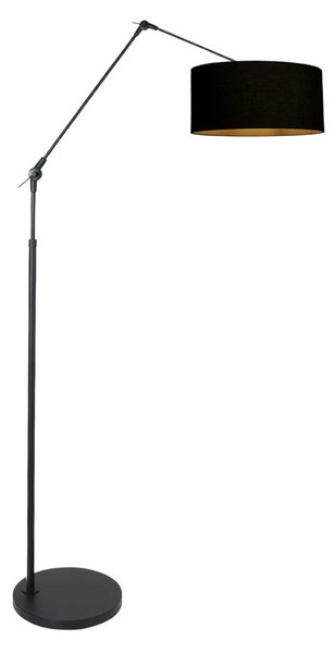 Steinhauer Lampadar Prestige Chic negru/negru-auriu Înălțime 250 cm, reglabil, Negru, Camera de zi / sufragerie, Metal