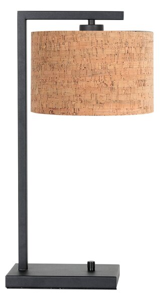 Steinhauer Lampa de masă Stang, negru/maro, înălțime 51 cm, plută, Negru, Camera de zi / sufragerie, Metal, Modern