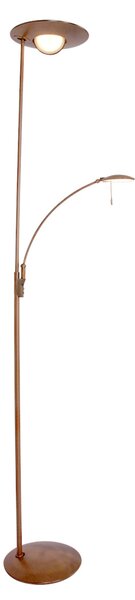 Steinhauer Lampă de podea LED Zenith, culoare bronz, dimmer, reglabil, Bronz / Alamă Veche, Camera de zi / sufragerie, Metal, Modern, Lumină de lectură