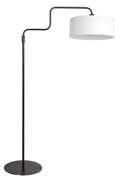 Steinhauer Lampadar Bloeba, negru/alb, înălțime 165 cm, pânză, Negru, Camera de zi / sufragerie, Metal, Modern
