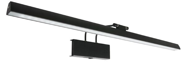Steinhauer Aplică de perete LED Litho, negru, metal, CCT, lățime 60 cm, reglabil, Negru, Camera de zi / sufragerie, Metal, Perete unghiular