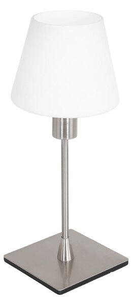 Steinhauer Lampa de masă Ancilla, oțel, înălțime 33 cm, metal, sticlă, E14, Alb, Camera de zi / sufragerie, Sticlă