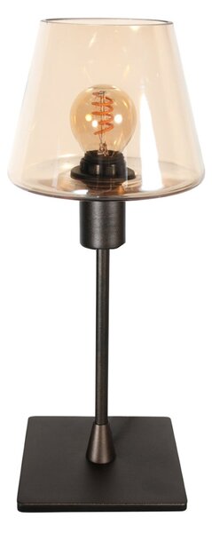 Steinhauer Lampa de masă Ancilla maro/chihlimbar, 33 cm, metal, sticlă, E14, Maro / Rugină, Camera de zi / sufragerie, Sticlă