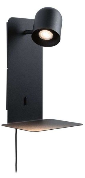 Lampă de perete Paulmann, Malena USB, Negru, dormitor, Metal