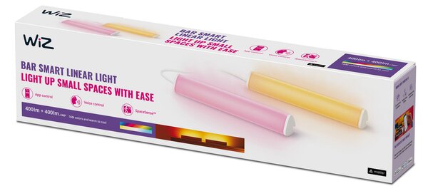 Lampă de masă WiZ, Light Bar, reglabil, Alb, Camera de zi, Plastic, Modern