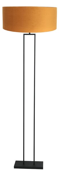 Steinhauer Lampadar Stang, negru/velur auriu, înălțime 160 cm, E27, Negru, Camera de zi / sufragerie, Metal, Modern