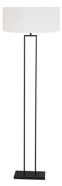 Steinhauer Lampadar Stang, negru/pânză albă, înălțime 160 cm, E27, Negru, Camera de zi / sufragerie, Metal, Modern