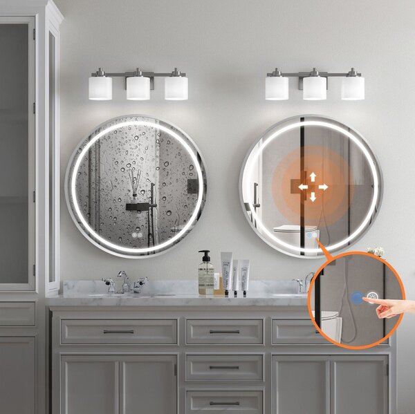 Oglindă LED 50cm MMJ BRUSH SILVER