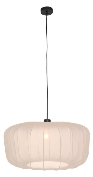 Steinhauer Lampă suspendată Sparkled Light, nylon crem, Ø 60 cm, E27, reglabil, Bej, Camera de zi / sufragerie, Țesătură / Textil, Modern