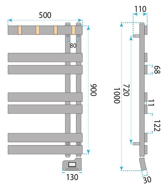 Radiator electric Rea Nexo 90X50 Grey