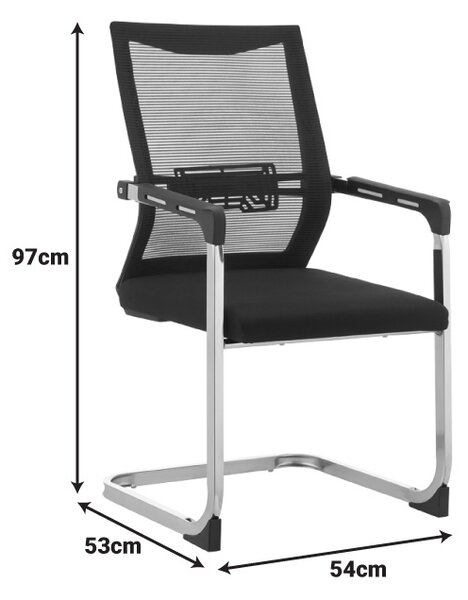 Scaun de birou Chromatic, Negru, 53x54x97 cm