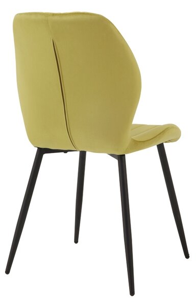 Scaun dining Jelour, Galben, 54.5x55x84.5 cm