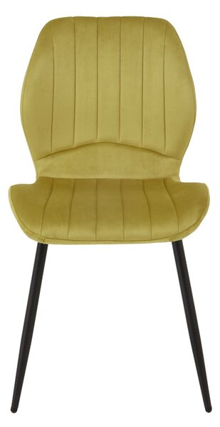 Scaun dining Jelour, Galben, 54.5x55x84.5 cm