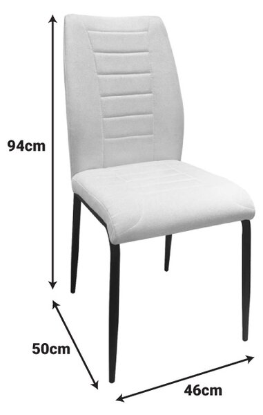 Scaun dining Wedena, Bej, 50x46x94 cm