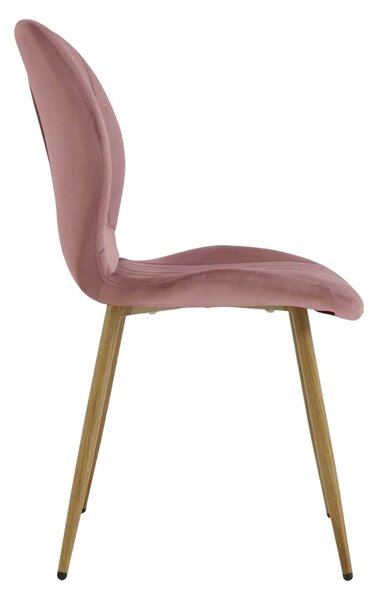 Scaun dining Jelour, Roz prafuit, 54.5x55x84.5 cm