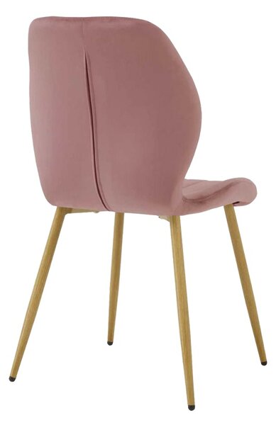 Scaun dining Jelour, Roz prafuit, 54.5x55x84.5 cm