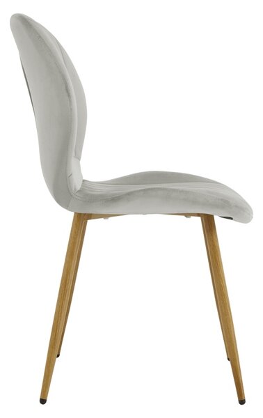 Scaun dining Jelour V2, Gri, 54.5x55x84.5 cm