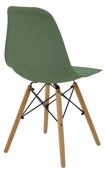 Scaun dining Julita, Verde masliniu, 52x46x81 cm