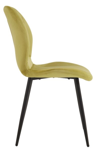 Scaun dining Jelour, Galben, 54.5x55x84.5 cm