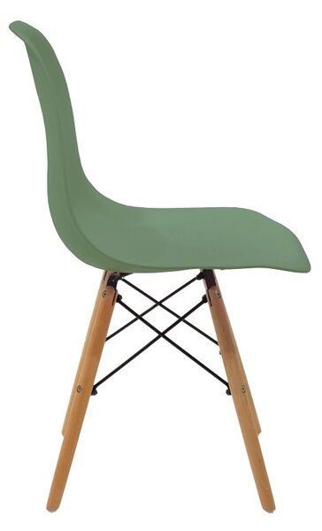 Scaun dining Julita, Verde masliniu, 52x46x81 cm