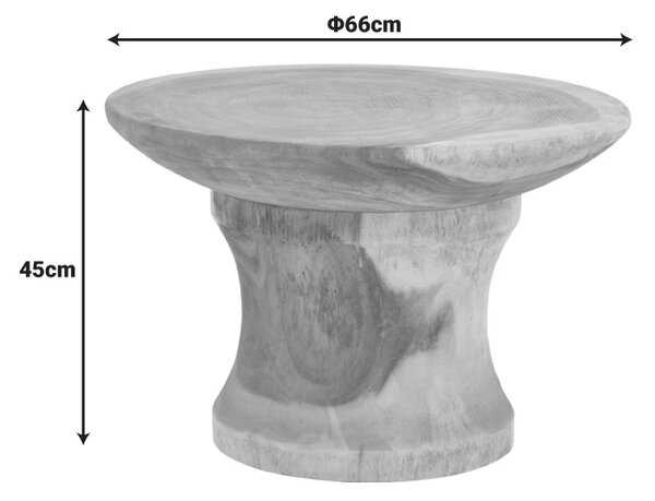 Masuta de cafea Stomer, Natural, 66x66x45 cm
