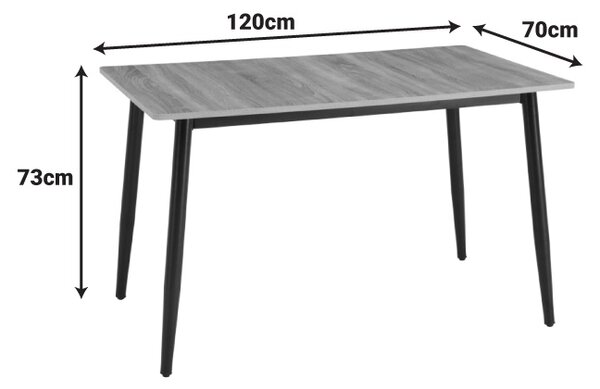 Masa dining Loza, Nuc, 70x120x73 cm
