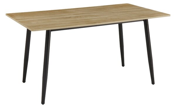 Masa dining Loza, Negru, 80x140x73 cm