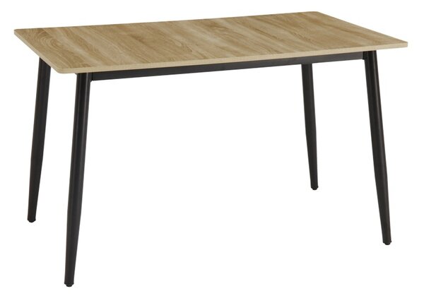 Masa dining Loza, Negru, 70x120x73 cm