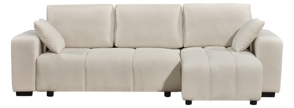 Coltar extensibil cu spatiu de depozitare Belda, Crem, 138x246x82 cm