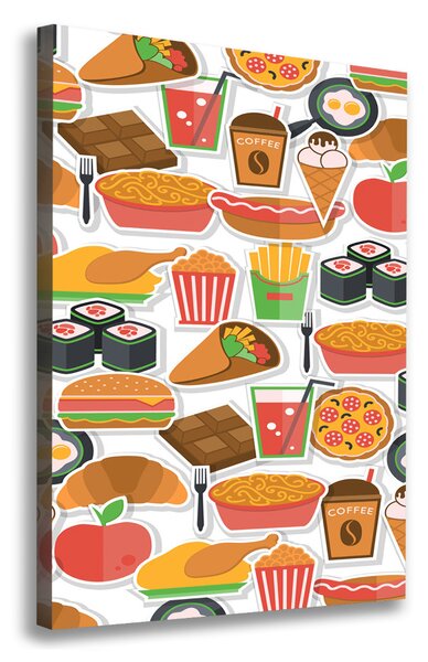 Tablou canvas Consumul de fast-food