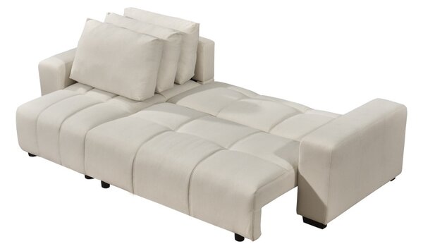 Coltar extensibil cu spatiu de depozitare Belda, Crem, 138x246x82 cm