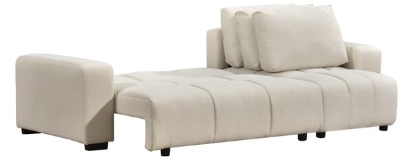 Coltar extensibil cu spatiu de depozitare Belda, Crem, 138x246x82 cm