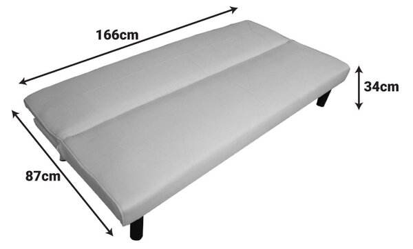 Canapea extensibila Kedran, Bej, 75.5x166x70 cm