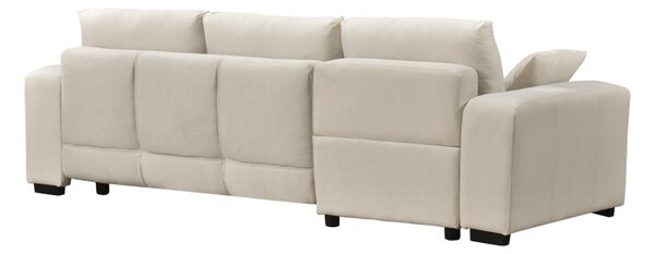 Coltar extensibil cu spatiu de depozitare Belda, Crem, 138x246x82 cm