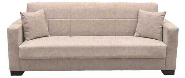 Canapea extensibila 3 locuri cu spatiu de depozitare Vox, Bej, 75x180x85 cm